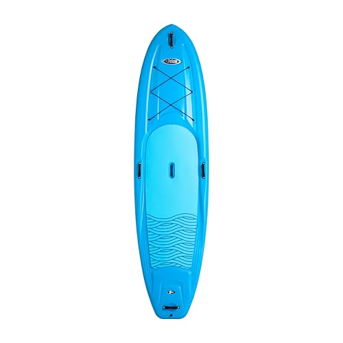 Pelican - Flow 106 Hardshell Stand-Up Paddle Board - Lightweight Board with a Bottom Fin for Paddling, Non-Slip Deck - Perfect for Youth & Adult