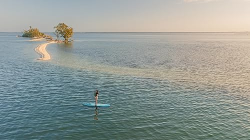 Pelican - Flow 106 Hardshell Stand-Up Paddle Board - Lightweight Board with a Bottom Fin for Paddling, Non-Slip Deck - Perfect for Youth & Adult