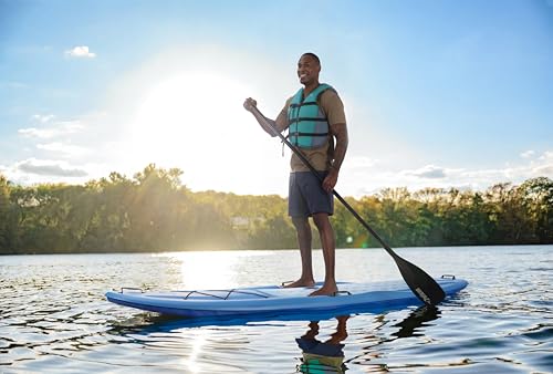 Pelican - Flow 106 Hardshell Stand-Up Paddle Board - Lightweight Board with a Bottom Fin for Paddling, Non-Slip Deck - Perfect for Youth & Adult