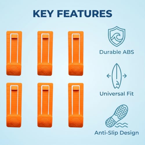 6-Pack Replacement Fin Clips for Paddle Boards