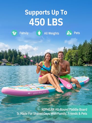 Niphean Inflatable Stand Up Paddle Board with SUP Accessories