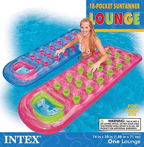 INTEX 18-Pocket Suntanner Inflatable Pool Lounge
