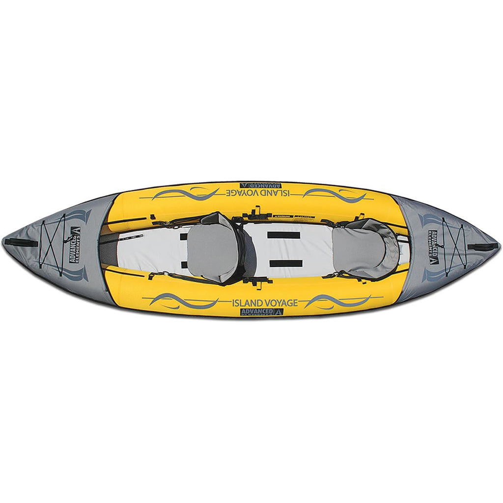 Advanced Elements - Island Voyage 2 Inflatable Kayak - Recreational Convertible Kayak - for 1 or 2 Person - 11 ft - Yellow