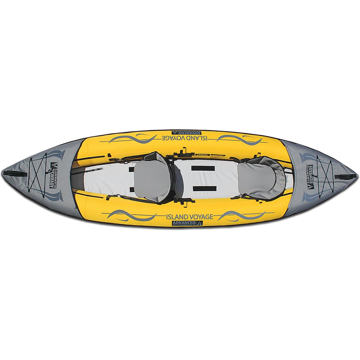Advanced Elements - Island Voyage 2 Inflatable Kayak - Recreational Convertible Kayak - for 1 or 2 Person - 11 ft - Yellow