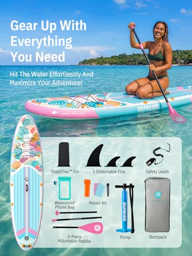 Niphean Inflatable Stand Up Paddle Board with SUP Accessories