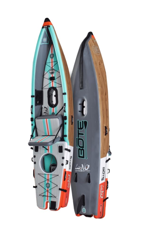 BOTE Lono Aero Inflatable Kayak Convertible Stand Up Paddle Board for Single Rider Adults Kids Family Friendly Blow Up Fishing MAGNEPod Compatible