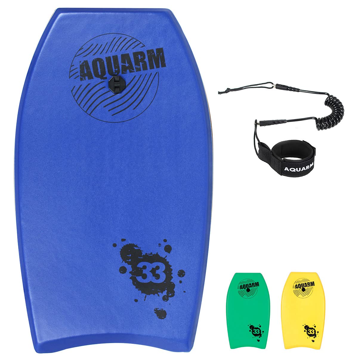 LightZon Bodyboard with Wrist Leash, 33/37/42 Inch