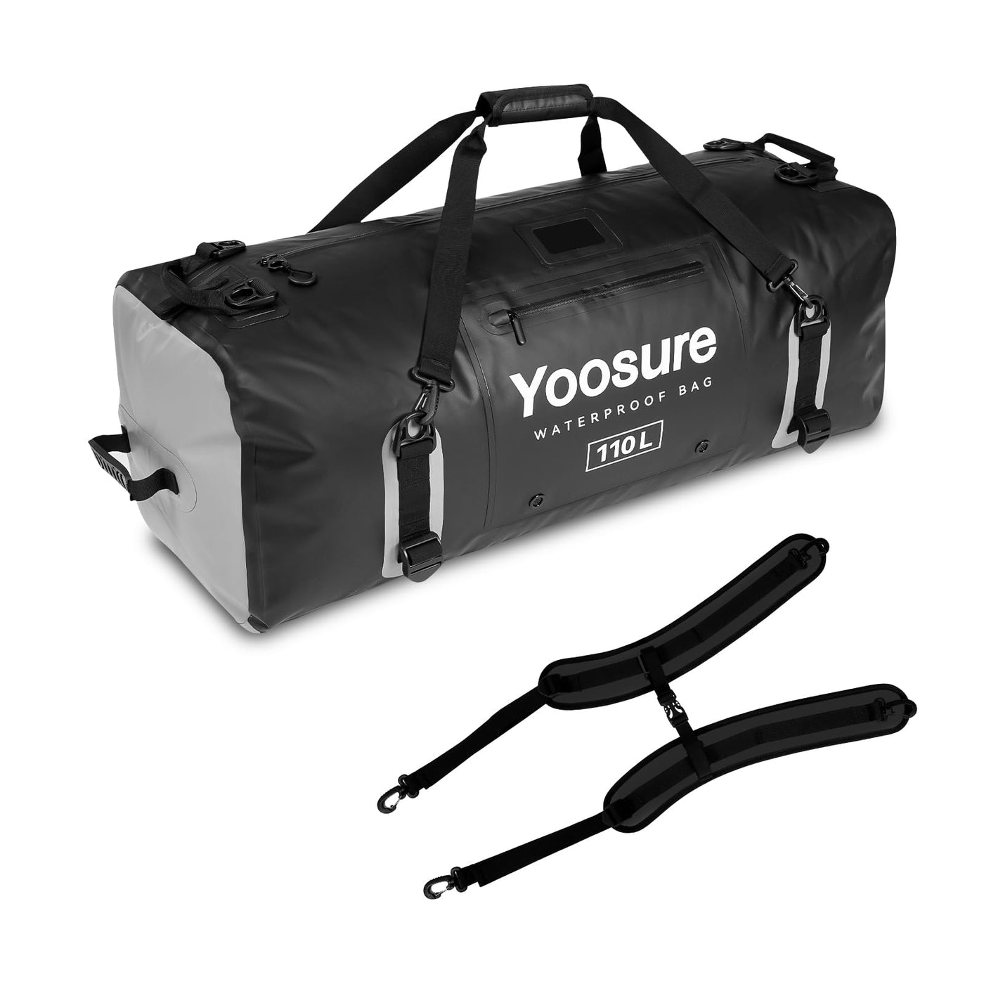 YOOSURE 110L Waterproof Marine Duffel Bag with Airtight Zipper