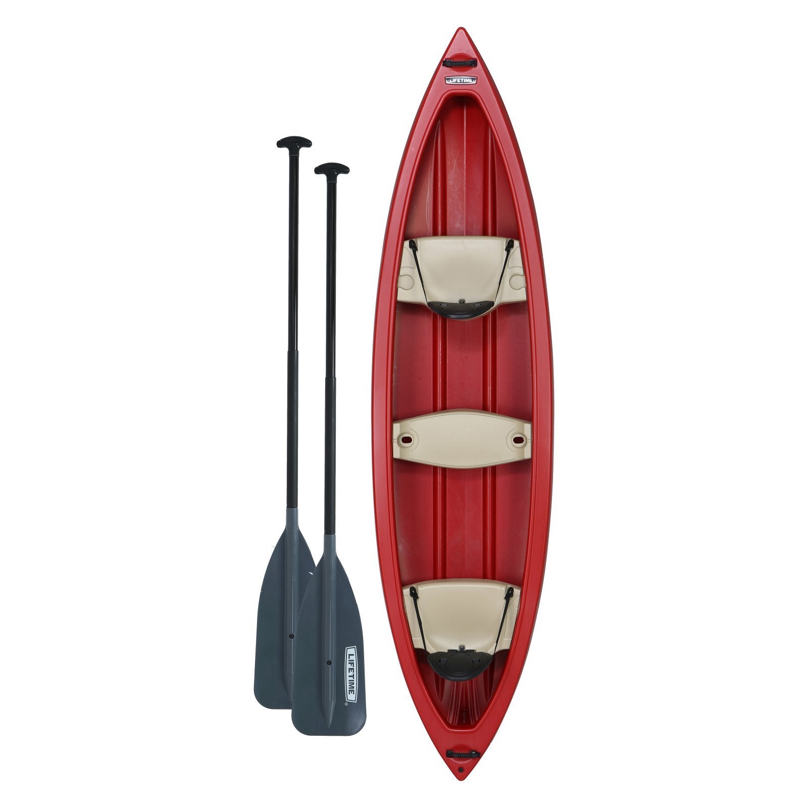 Lifetime Kodiak Canoe with 2 Paddles, Red, 13'