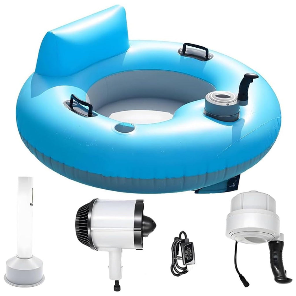 50W Electric Motorized Pool Lounger with Cup Holder