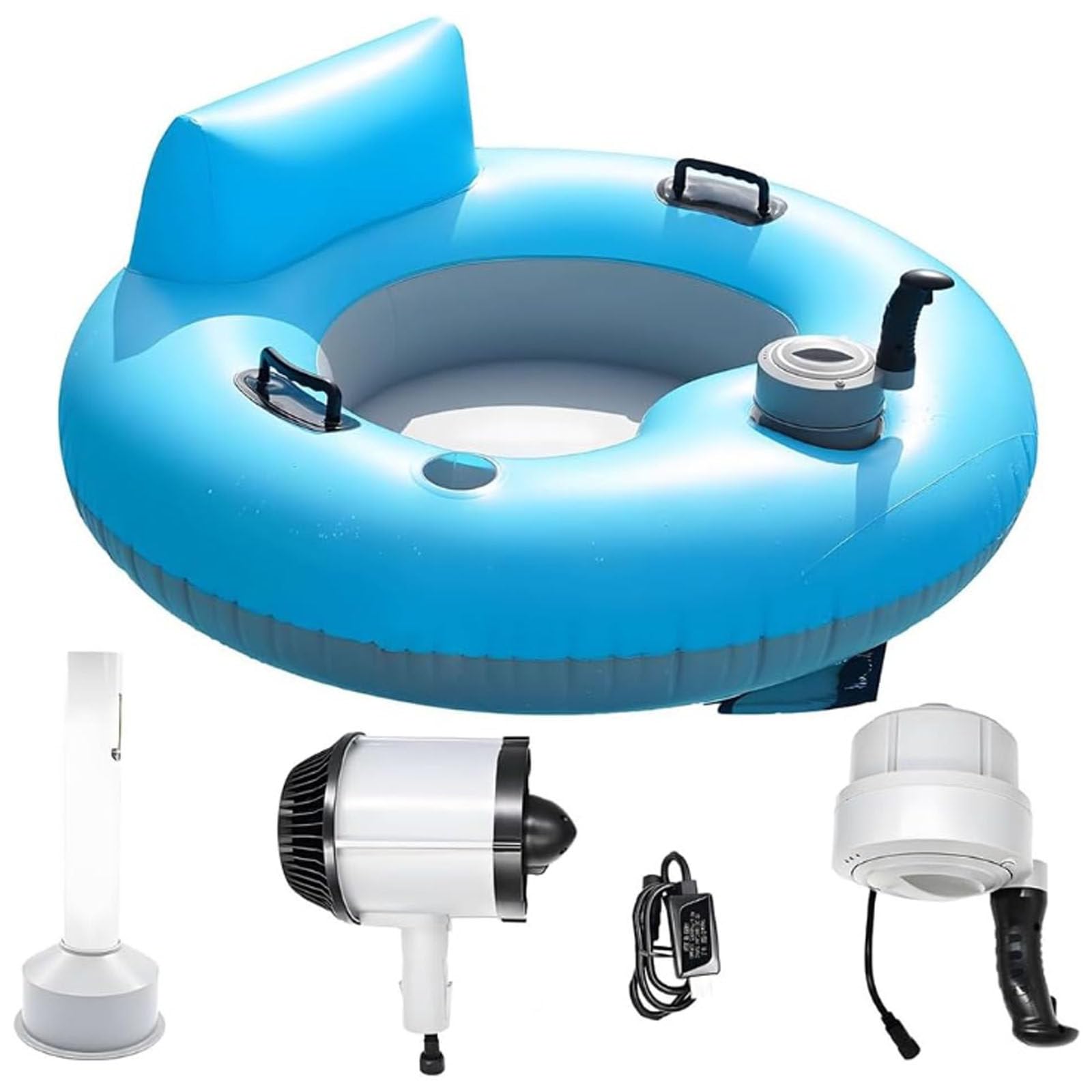50W Electric Motorized Pool Lounger with Cup Holder