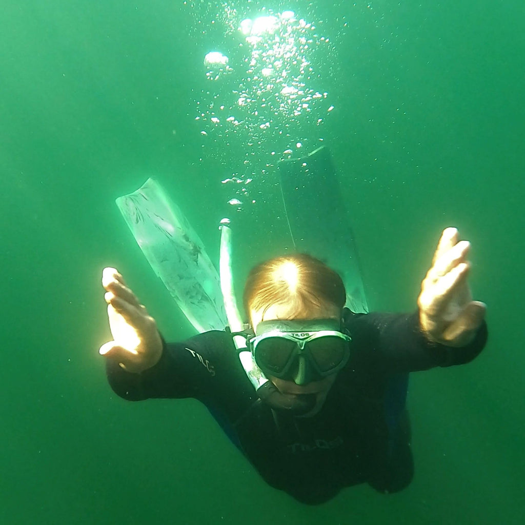 AquaStalk Freediving Set with Spawn Snorkel & Syryn Fins