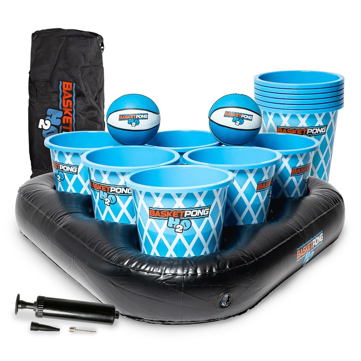 BasketPong H2O Inflatable Pool Pong Game with Accessories