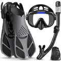 Ubekezele 4-in-1 Adult Snorkel Set with Mask & Fins