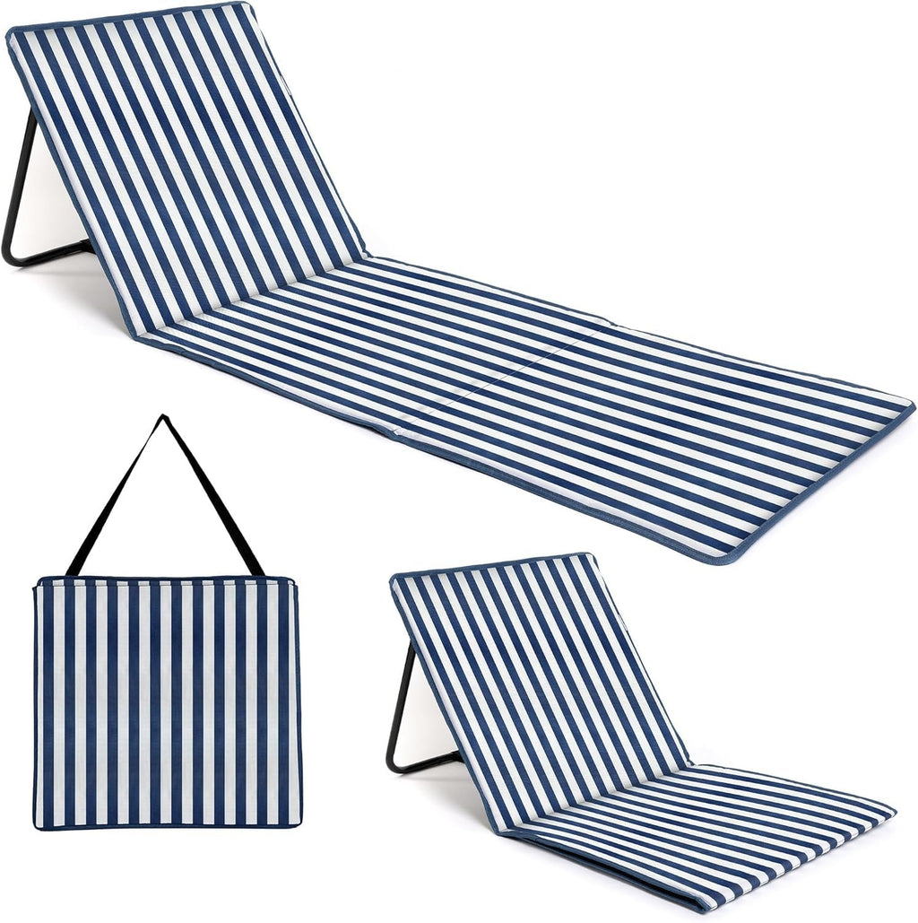 just be... Foldable Beach Chair Mat with Backrest