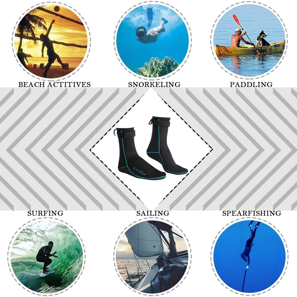 OMGear 3MM/5MM Neoprene Anti-Slip Water Socks