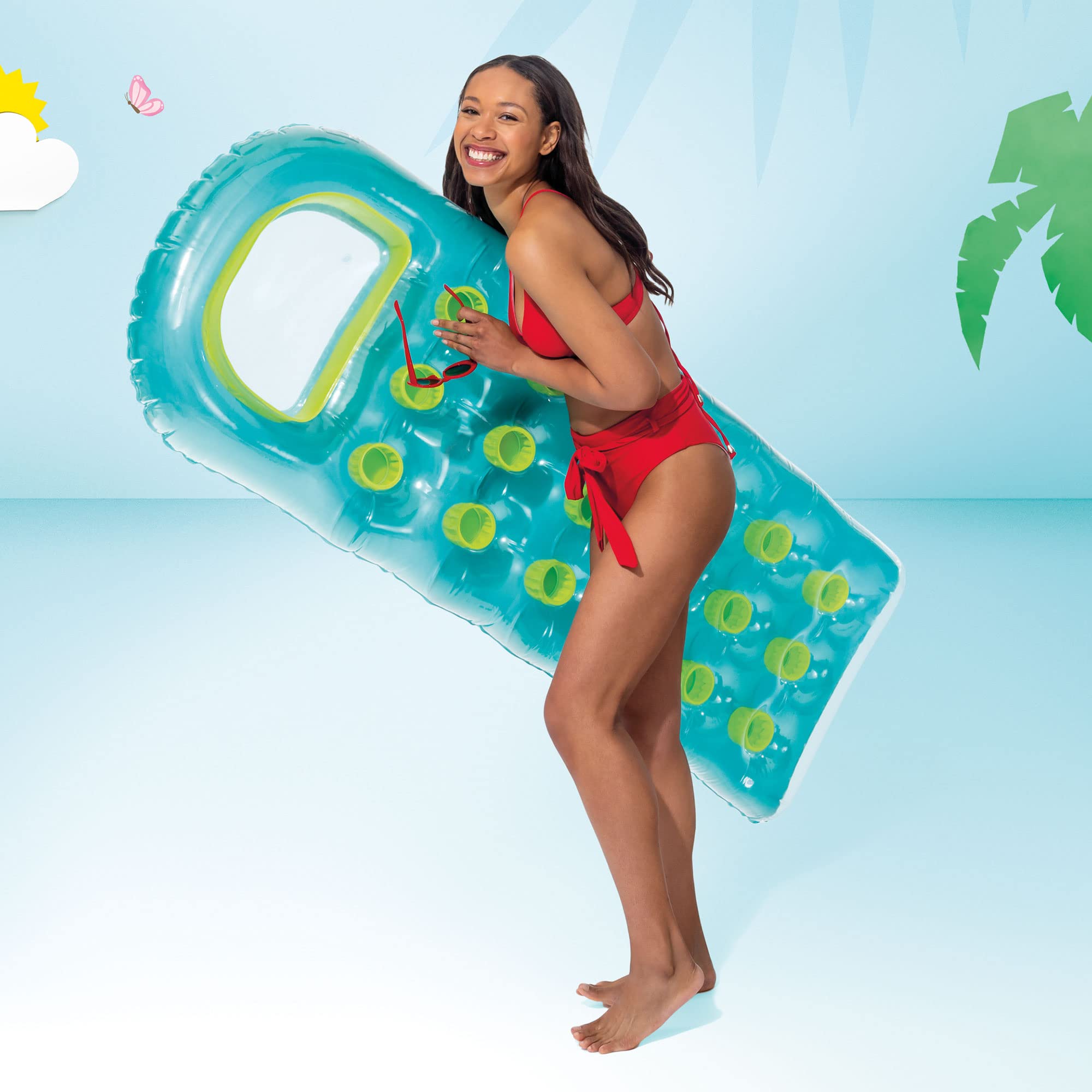 INTEX 18-Pocket Suntanner Inflatable Pool Lounge