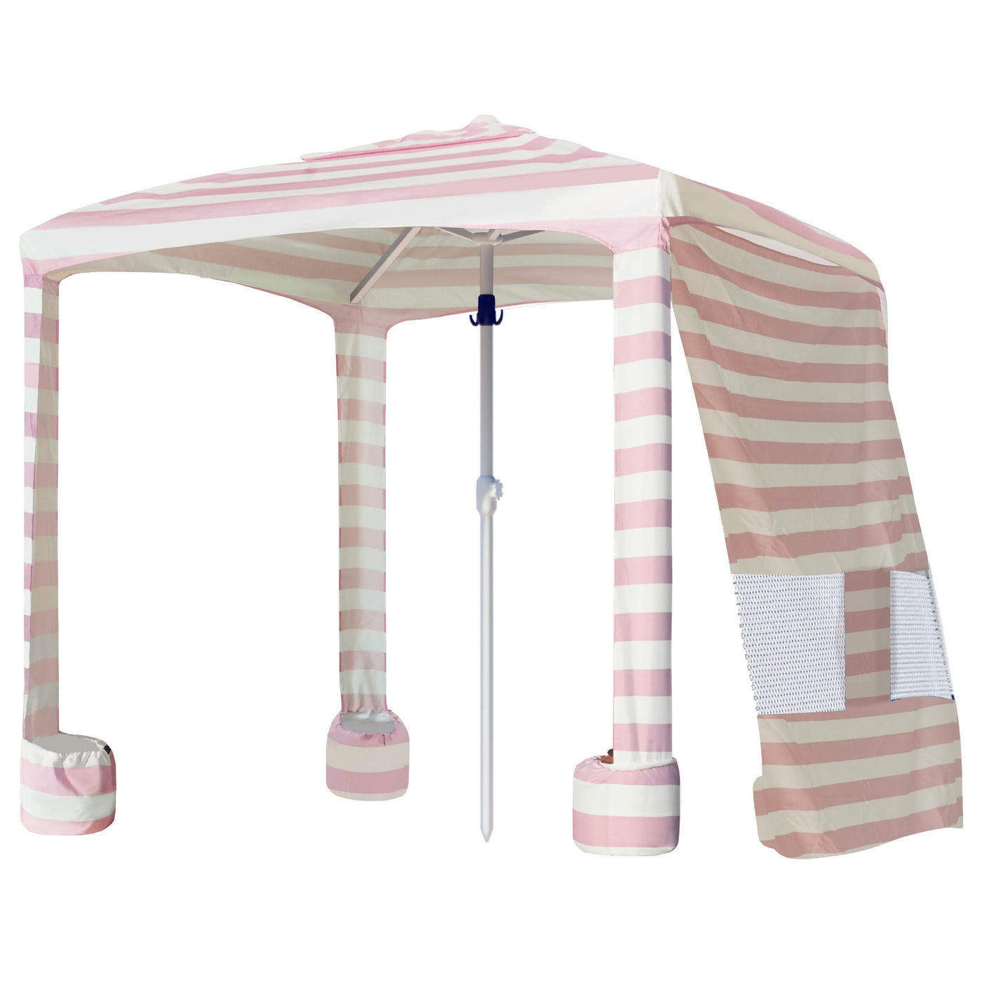 AMMSUN 6.5FT Beach Cabana with Sidewall & Sand Pockets