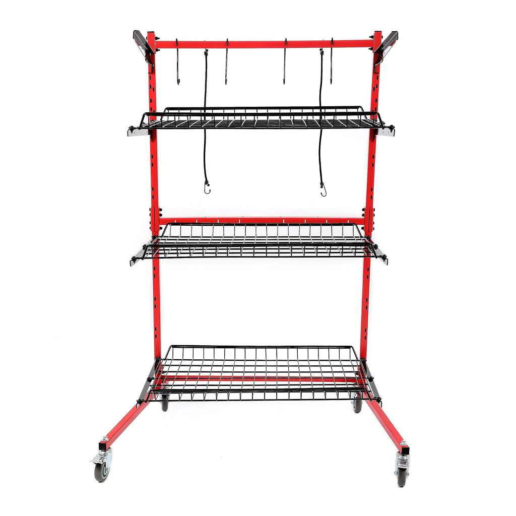 ALMULOO 3-Shelf Auto Body Parts Storage Rack Cart