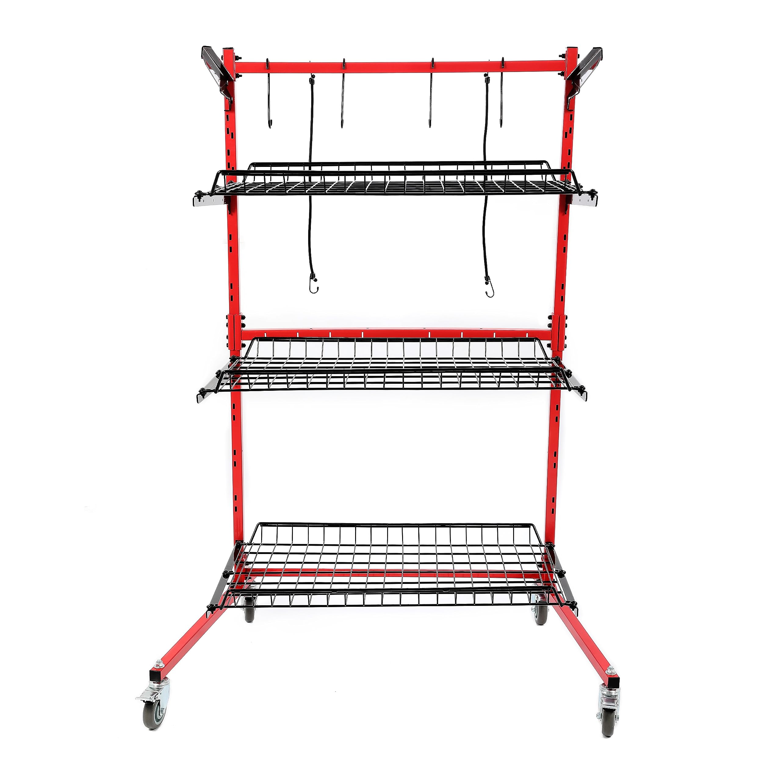 ALMULOO 3-Shelf Auto Body Parts Storage Rack Cart