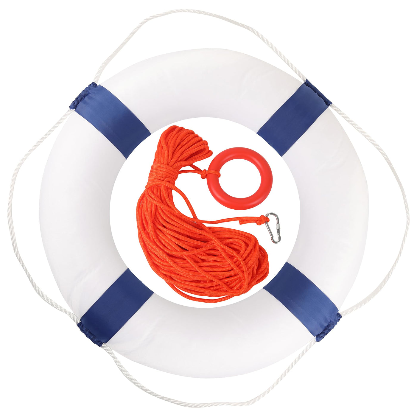 Calvana 20-Inch Foam Life Ring with 98FT Rescue Rope