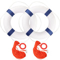 Calvana 20-Inch Foam Life Ring with 98FT Rescue Rope