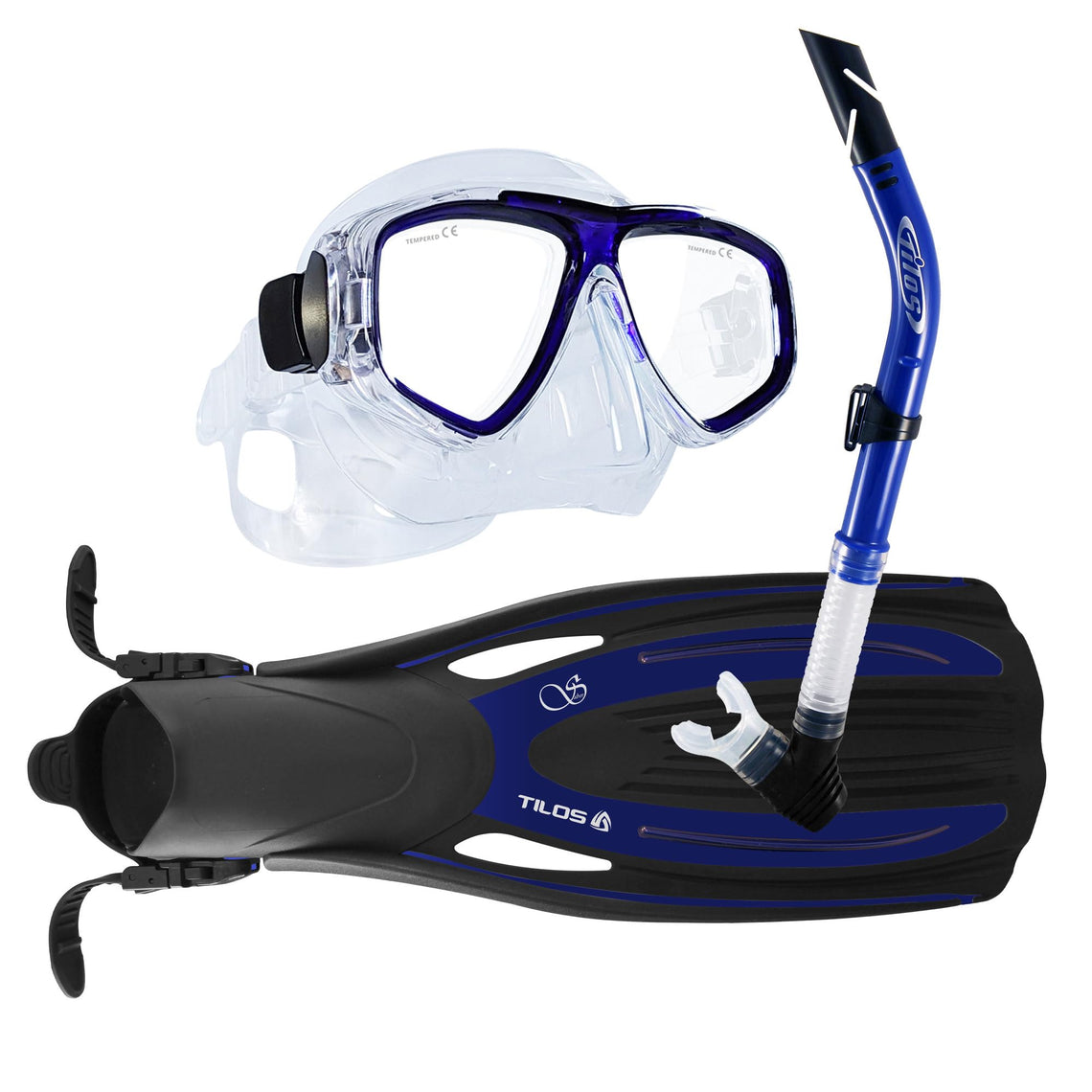Tilos Fantasia Snorkeling Set with Mask, Snorkel & Fins
