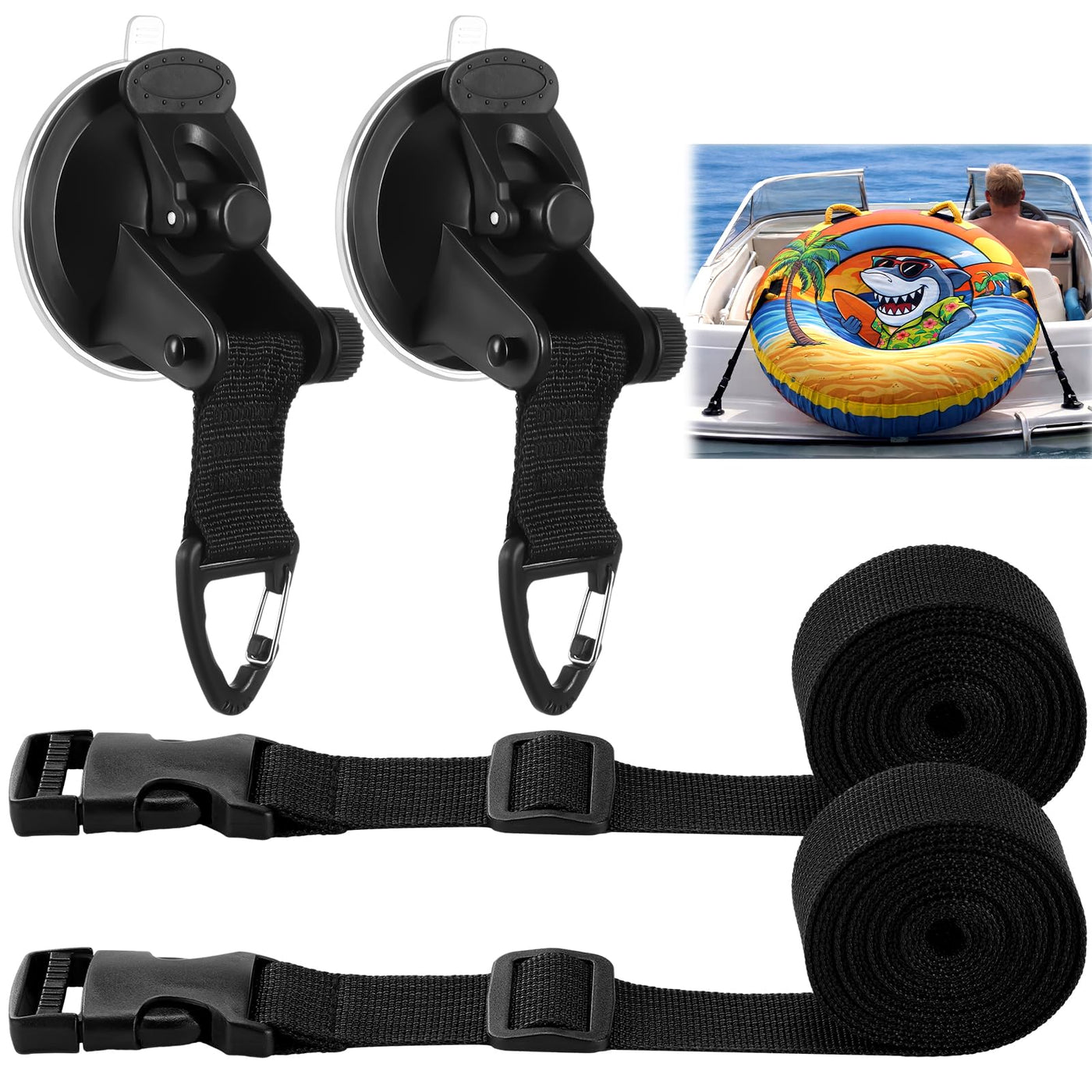 GliCraft 2-Pack Adjustable Towable Tube Keeper Straps