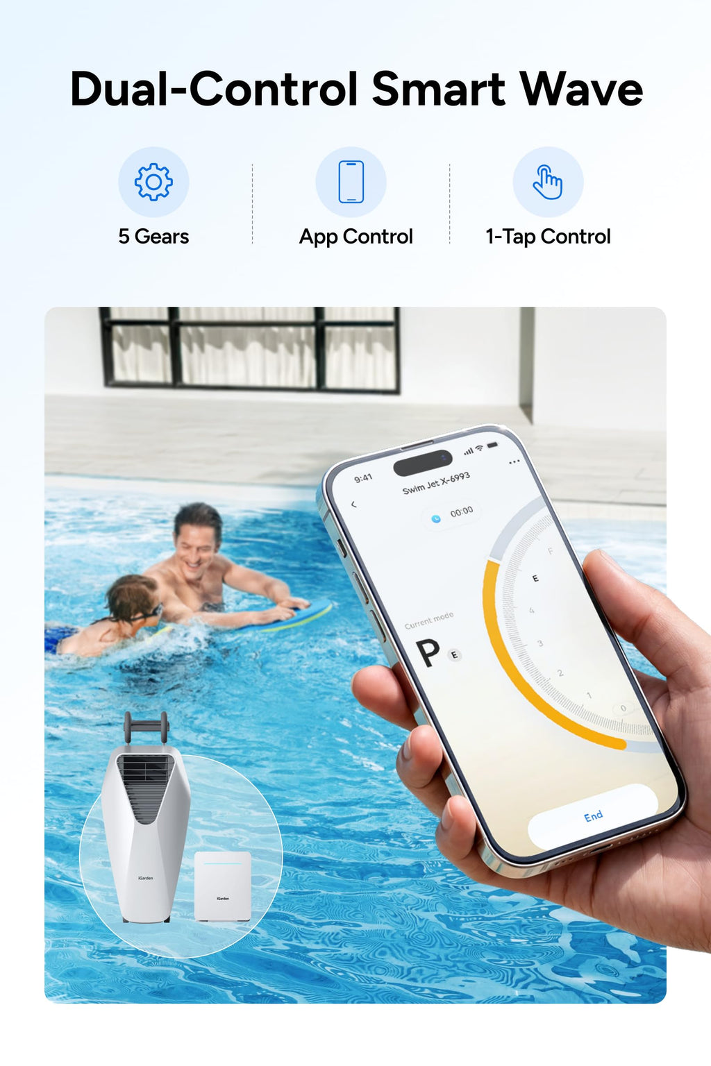 iGarden Swim Jet X Portable AI Counter-Current System