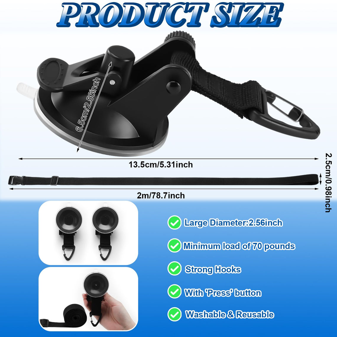 GliCraft 2-Pack Adjustable Towable Tube Keeper Straps