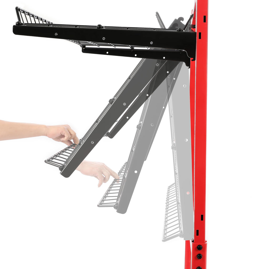 ALMULOO 3-Shelf Auto Body Parts Storage Rack Cart