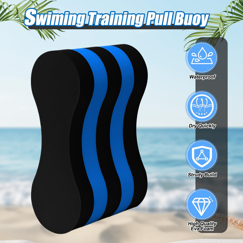 Motionchic 4-Piece Swim Training Set with Pull Buoy