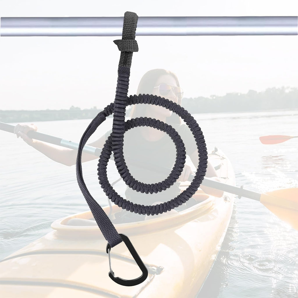 MOOCY 3–7FT Stretchable Kayak Paddle & Rod Leash