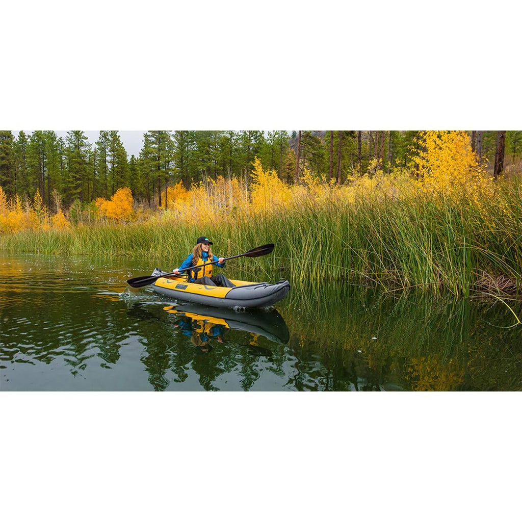 Advanced Elements - Island Voyage 2 Inflatable Kayak - Recreational Convertible Kayak - for 1 or 2 Person - 11 ft - Yellow