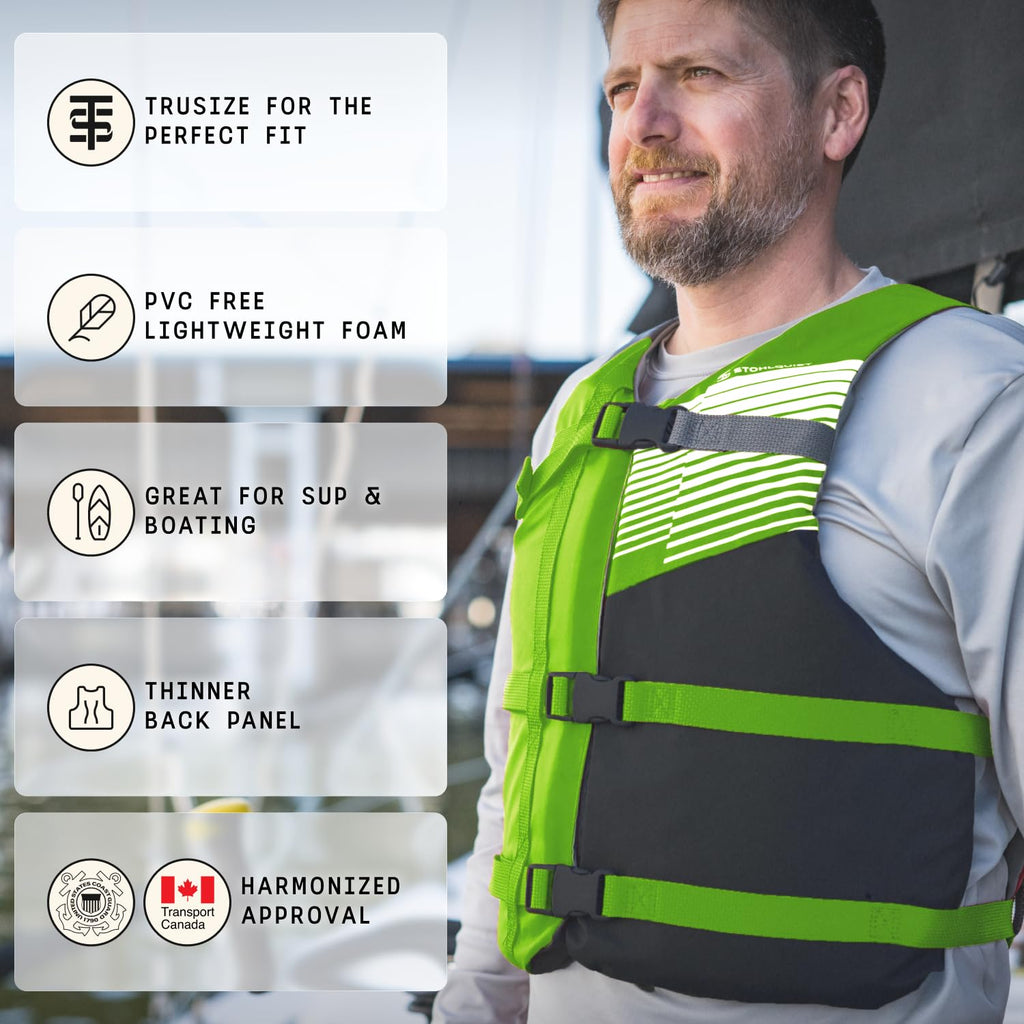 Stohlquist Coast Guard Approved Adult Life Jackets, 4-Pack