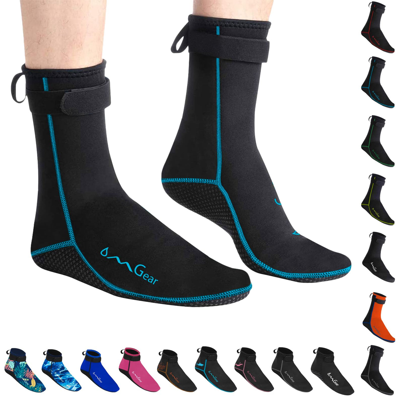 OMGear 3MM/5MM Neoprene Anti-Slip Water Socks