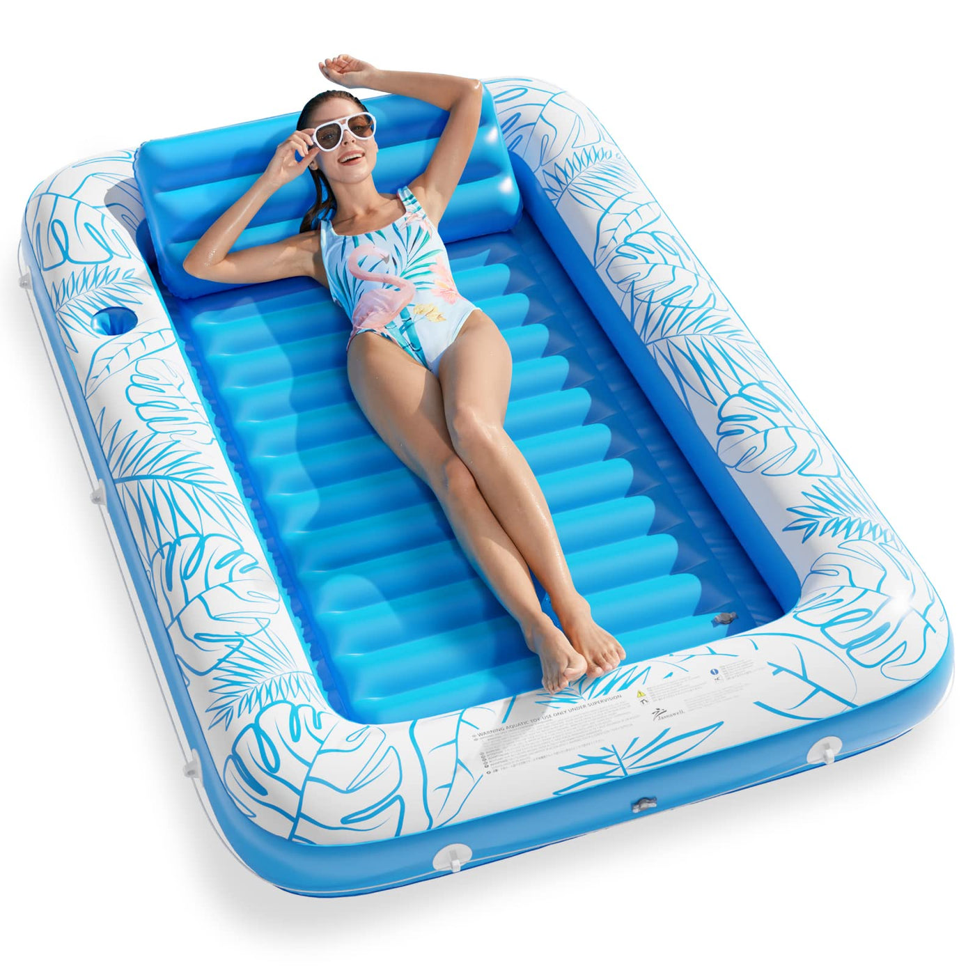 Jasonwell 4-in-1 Inflatable Tanning Pool Lounger