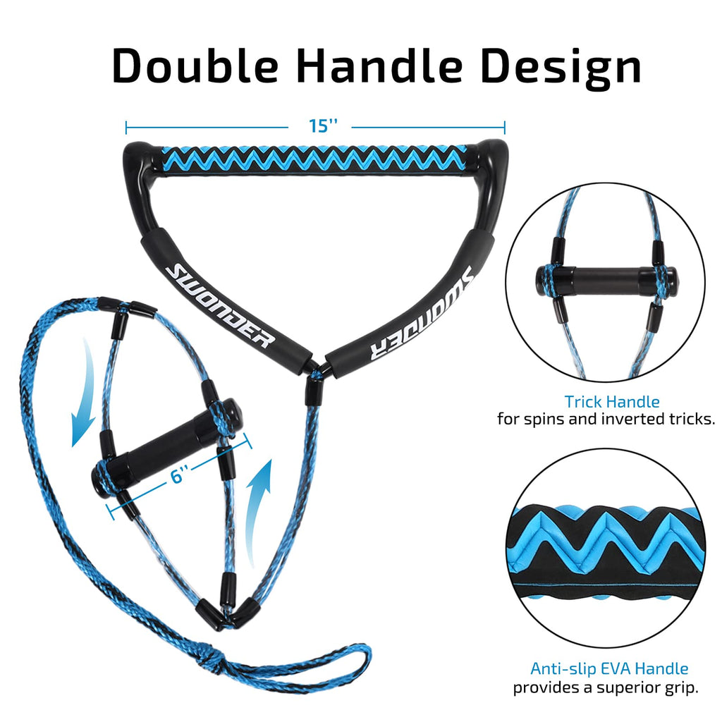 Swonder 75FT Four-Section Wakeboard & Water Ski Rope