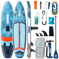 Niphean (Extra Large) Inflatable Paddle Board, SUP for 2+1 People/Family 500lbs Capacity Stand Up Paddle Board with SUP Accessories, StabilTrac Fin Non-Slip Paddleboard for Adults