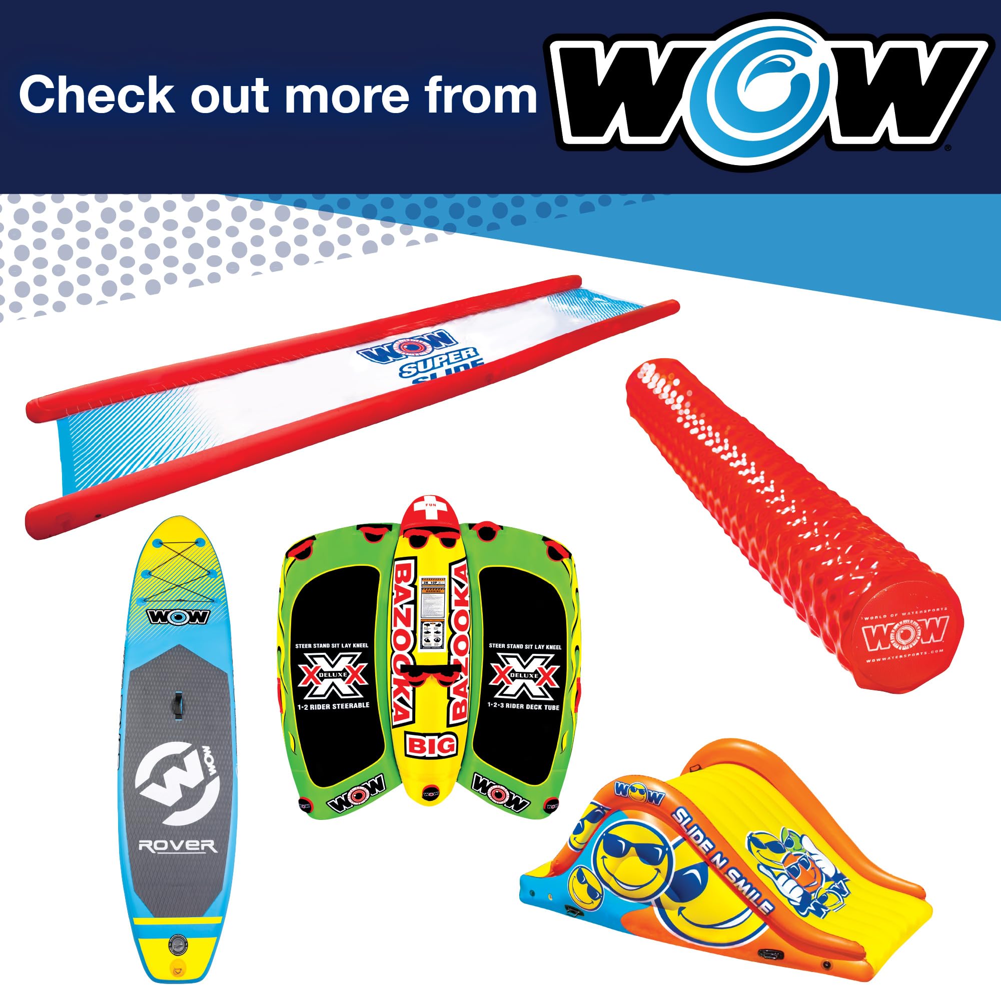 WOW Sports Novelty Towable Tube for 1–2 Riders