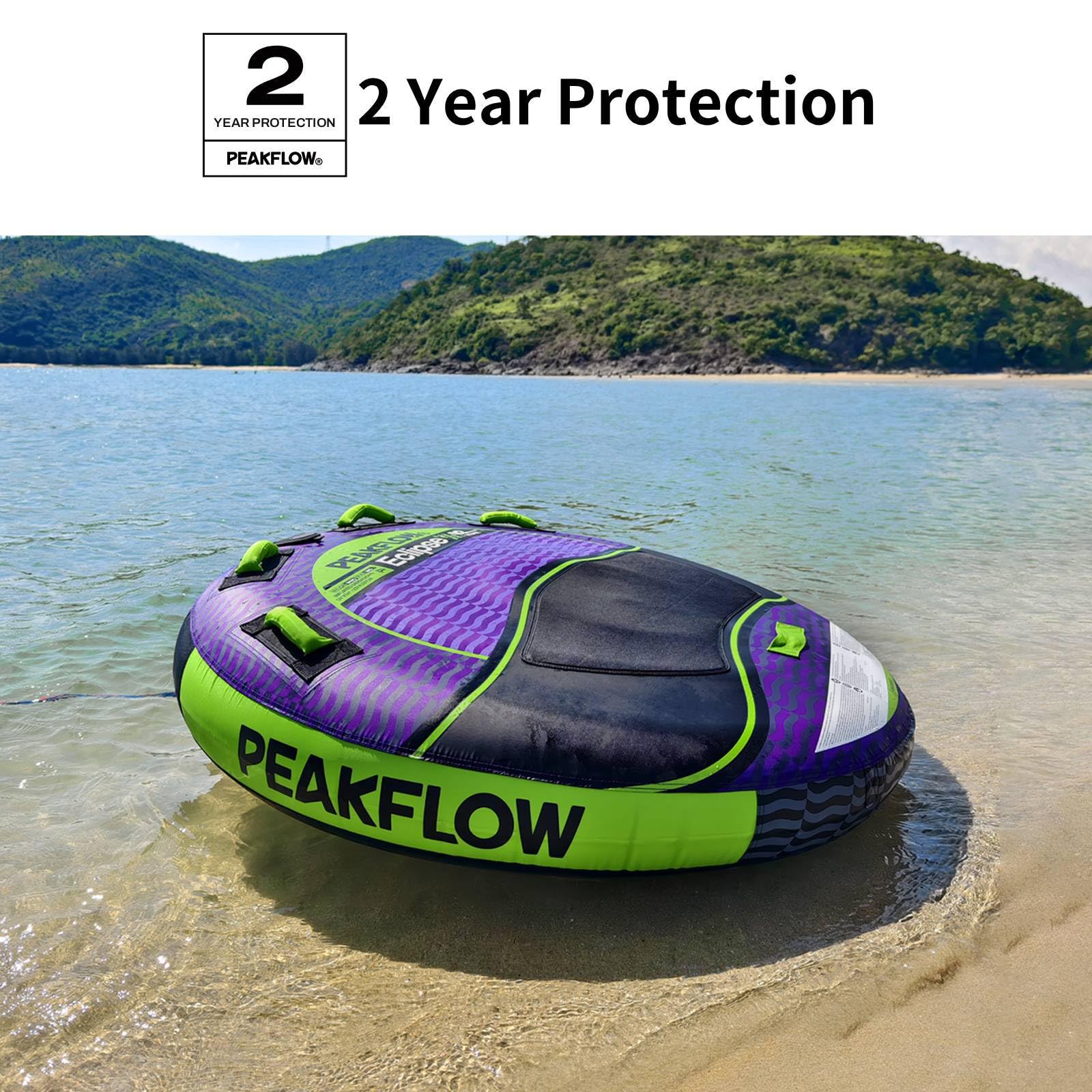 PEAKFLOW 1–3 Person Towable Boat Tube with Nylon Cover