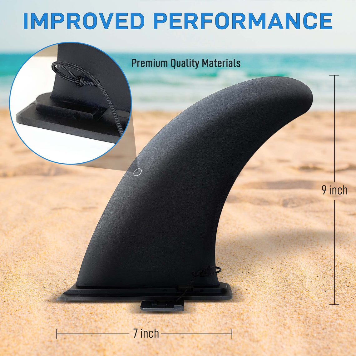 9-Inch Quick-Release Replacement Fin for Paddle Boards