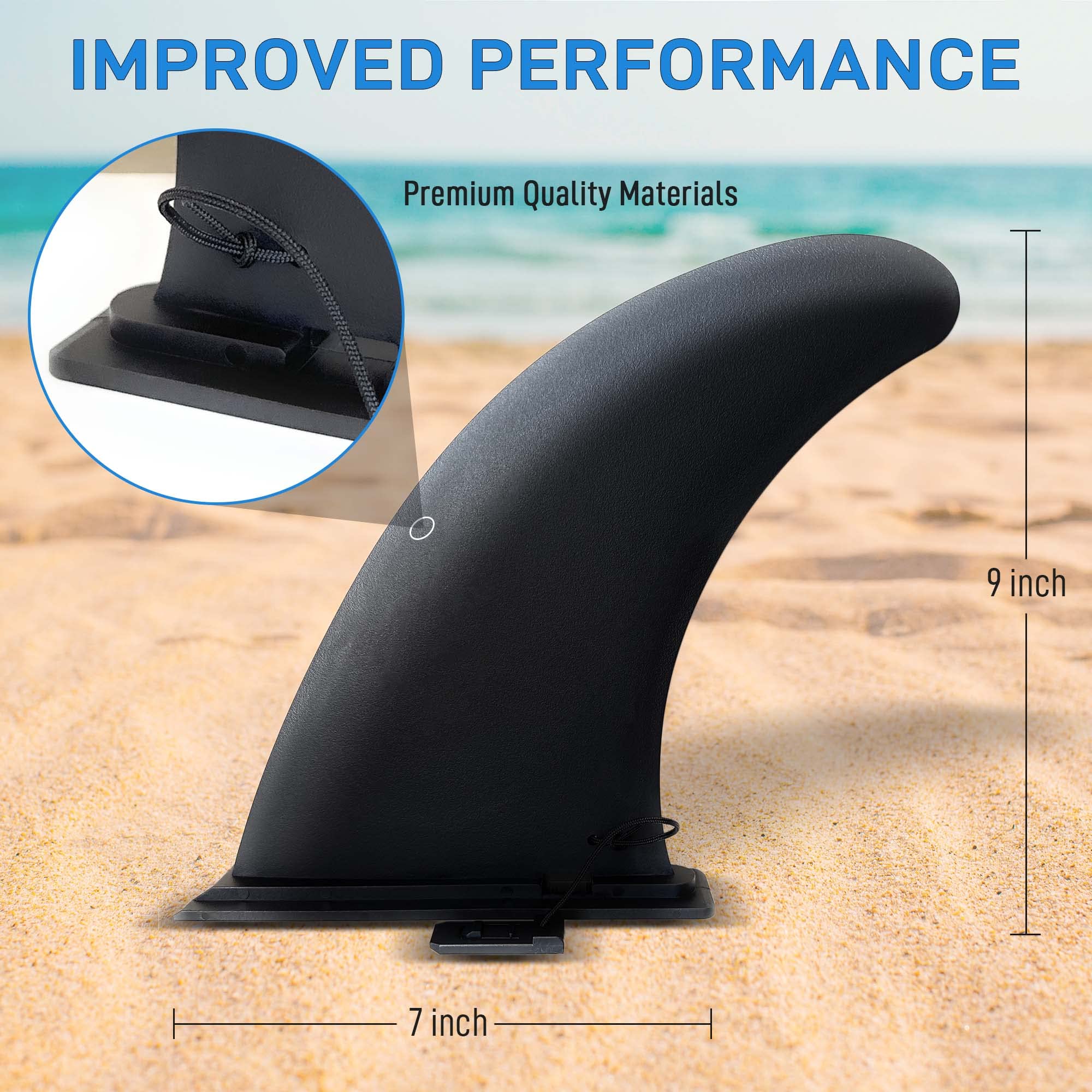 9-Inch Quick-Release Replacement Fin for Paddle Boards