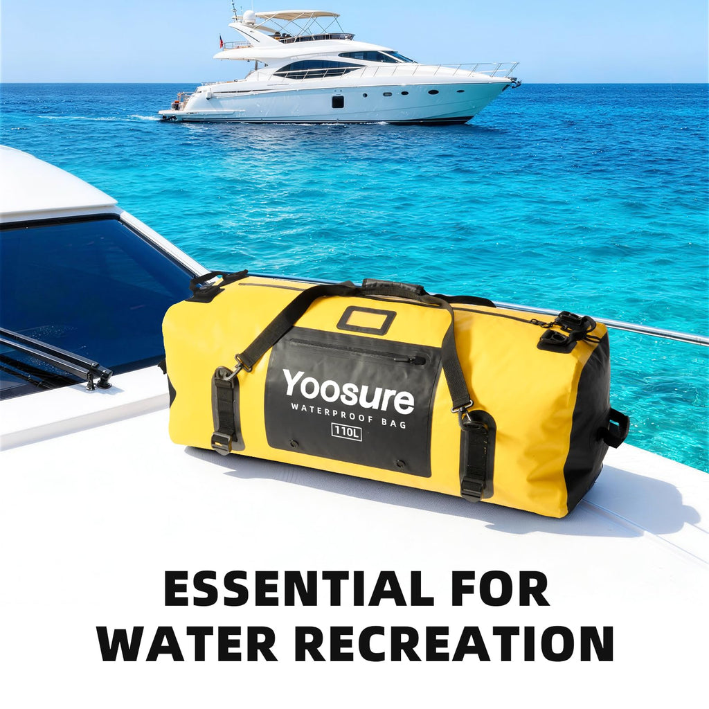 YOOSURE 110L Waterproof Marine Duffel Bag with Airtight Zipper