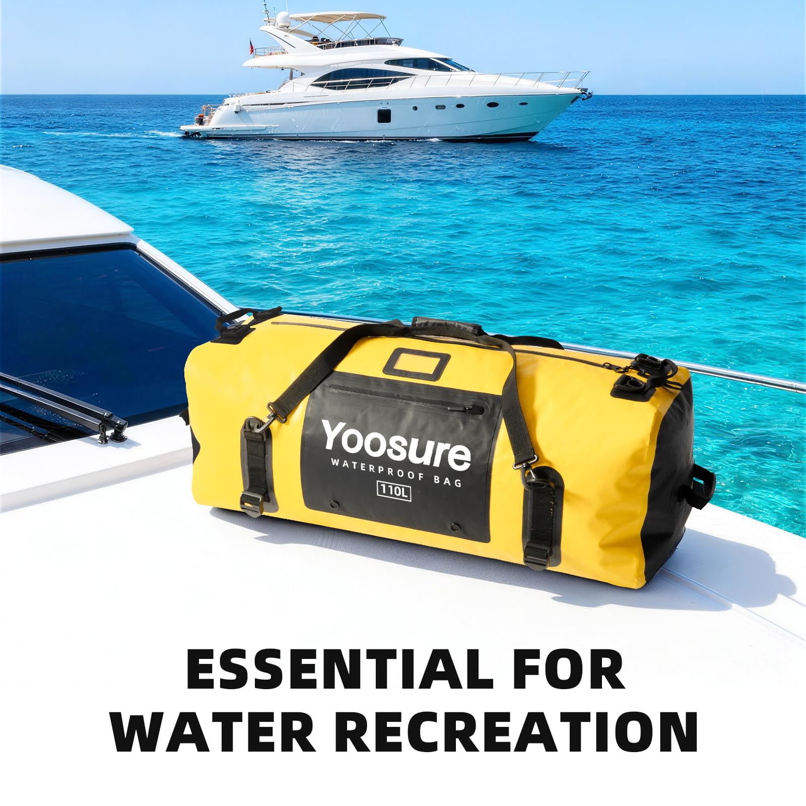 YOOSURE 110L Waterproof Marine Duffel Bag with Airtight Zipper