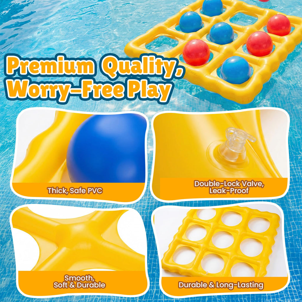 Dalipto Giant Inflatable Tic-Tac-Toe Pool Game with 10 Balls