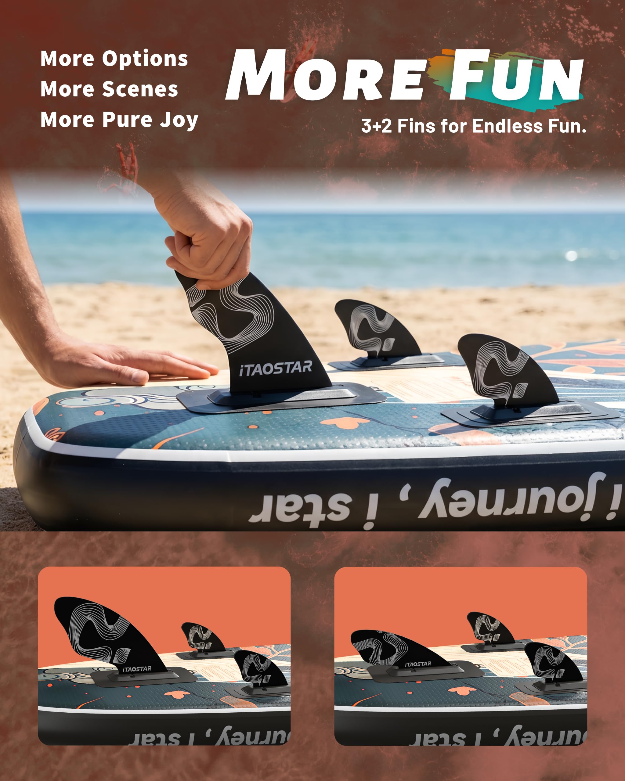 iTAOSTAR Novelty 11'6" x 35" Inflatable Stand Up Paddle Board with Seat- Stable SUP Board for Adults - Portable Paddleboard for Yoga, Surfing, Fishing - Includes Full Accessories Kit