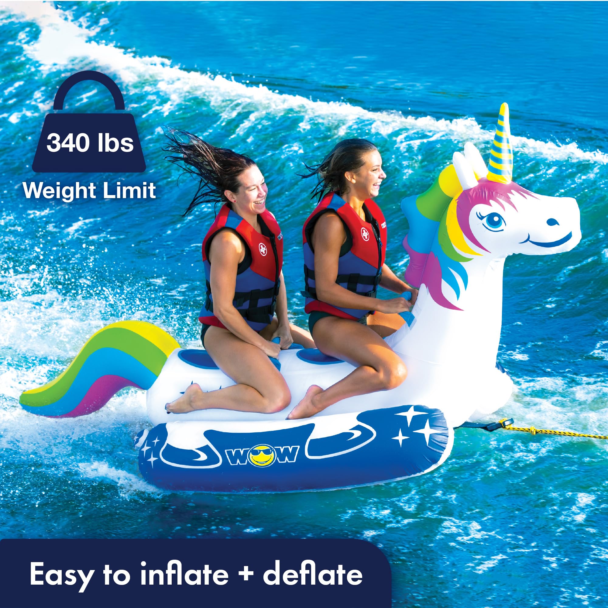 WOW Sports Novelty Towable Tube for 1–2 Riders