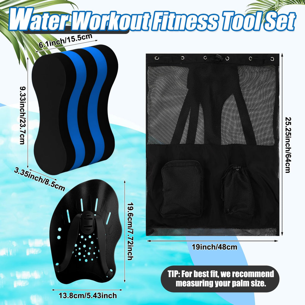 Motionchic 4-Piece Swim Training Set with Pull Buoy