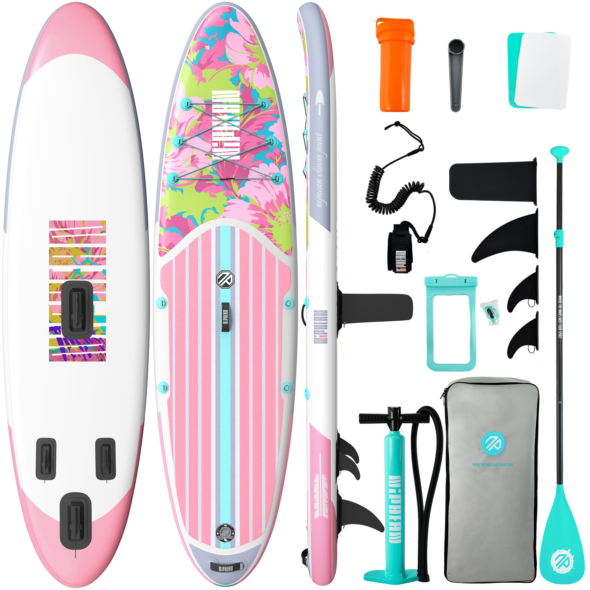 Niphean Inflatable Stand Up Paddle Board with SUP Accessories